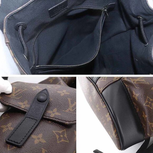 Louis Vuitton Monogram Macassar Christopher PM Backpack Rucksack Brown Noir - Picture 8 of 10